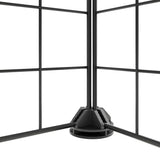 Huisdierenkooi Met Deur 44 Panelen 35X35 Cm Staal Zwart