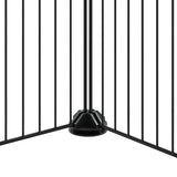 Huisdierenkooi Met Deur 20 Panelen 35X35 Cm Staal Zwart