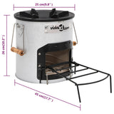 Camping Houtkachel 45X25X26 Cm Staal Zilverkleurig