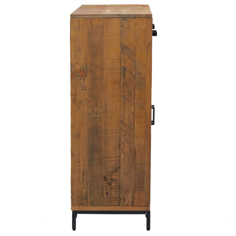 Schoenenkast 75X40X110 Cm Massief Grenenhout