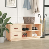 Schoenenbank 100X34X45 Cm Massief Grenenhout