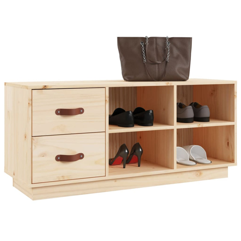 Schoenenbank 100X34X45 Cm Massief Grenenhout