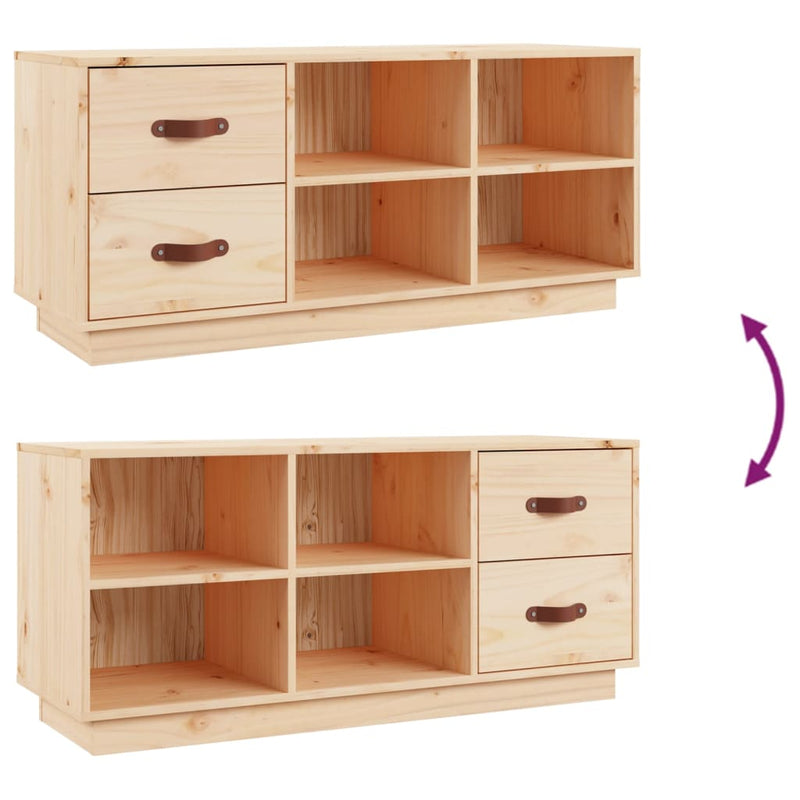 Schoenenbank 100X34X45 Cm Massief Grenenhout