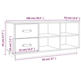 Schoenenbank 100X34X45 Cm Massief Grenenhout