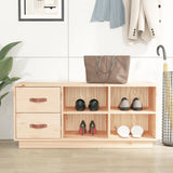 Schoenenbank 100X34X45 Cm Massief Grenenhout