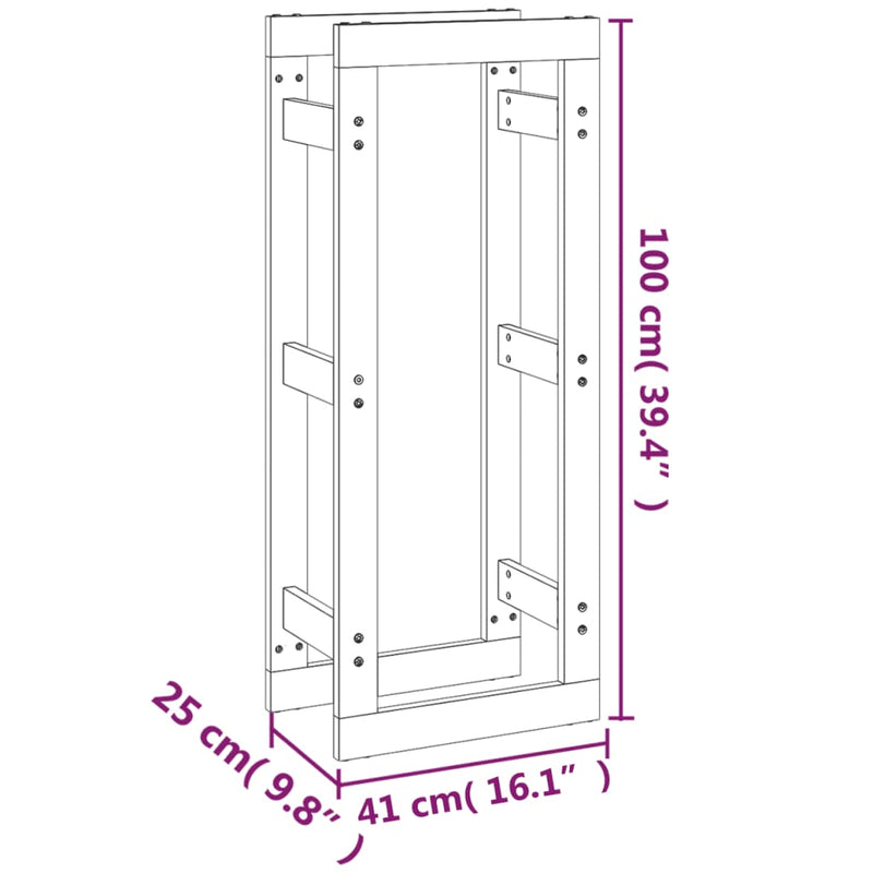 Haardhoutrek 80X25X100 Cm Massief Grenenhout