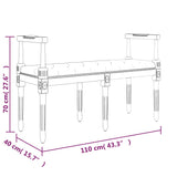 Bankje 110X40X70 Cm Fluweel