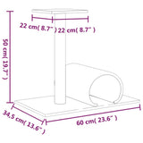 Kattenmeubel Met Tunnel 60X34,5X50 Cm Kleurig