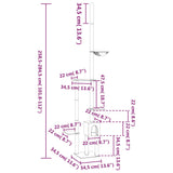 Kattenmeubel Vloer Tot Plafond 258,5-284,5 Cm