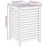 Wasmand 45X45X65 Cm Massief Walnotenhout