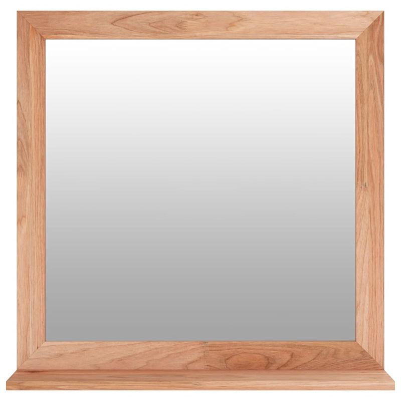 Wandspiegel 55X55 Cm Massief Walnotenhout