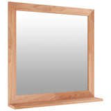Wandspiegel 55X55 Cm Massief Walnotenhout
