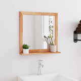 Wandspiegel 55X55 Cm Massief Walnotenhout