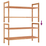Schoenenrekken 69X27X41 Cm Massief Walnotenhout