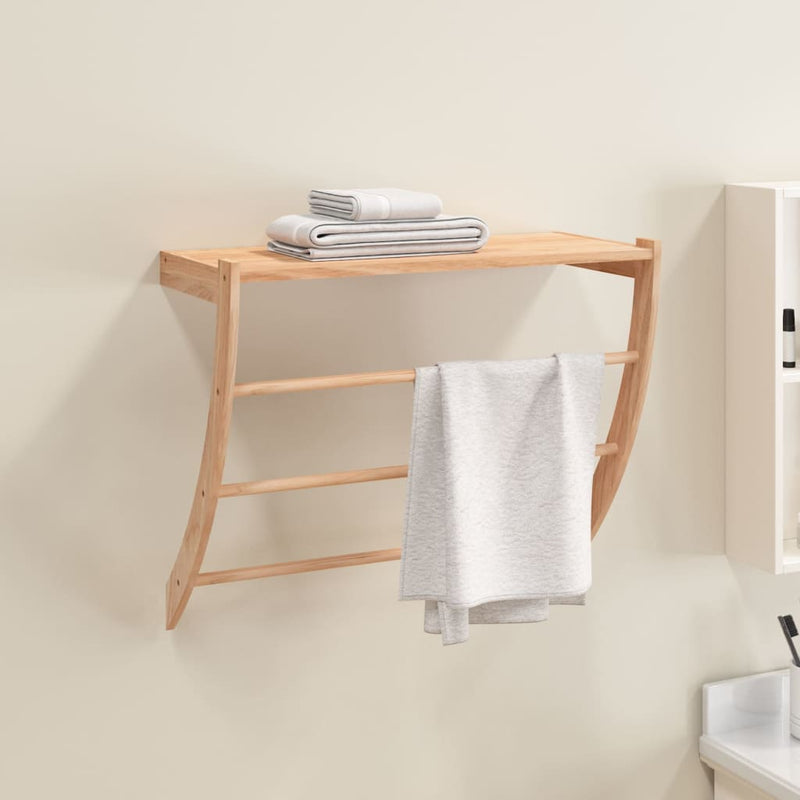 Handdoekenrek 60X25,5X49 Cm Massief Walnotenhout Zwart