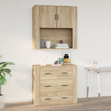 Wandkast Met Plank 80 X 33 X 80 Cm Bewerkt Hout