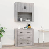 Wandkast Met Plank 80 X 33 X 80 Cm Bewerkt Hout