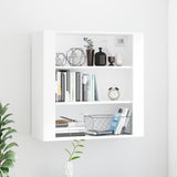 Wandkast 80X33X80 Cm Bewerkt Hout Artisanaal Eikenkleur