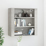 Wandkast 80X33X80 Cm Bewerkt Hout Artisanaal Eikenkleur