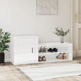 Schoenenkast 130X35X54 Cm Bewerkt Hout