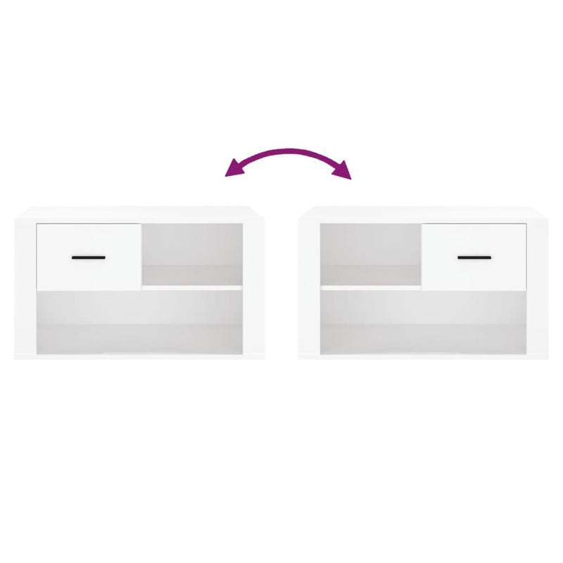 Schoenenkast 80X35X45 Cm Bewerkt Hout
