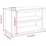 Schoenenrek 75X35X45 Cm Bewerkt Hout