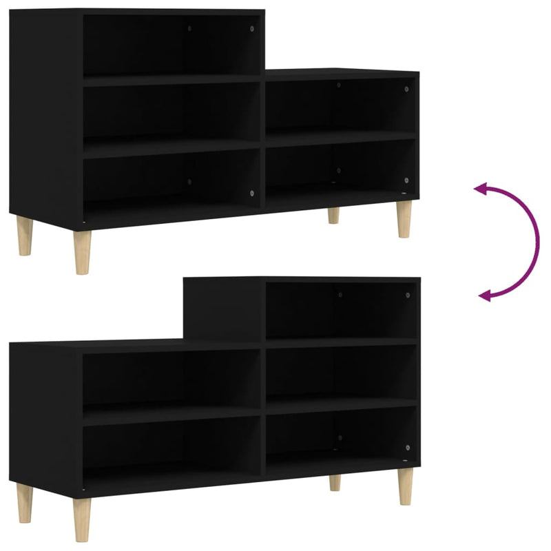 Schoenenkast 102X36X60 Cm Bewerkt Hout
