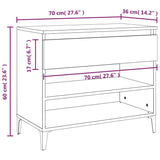 Schoenenkast 70X36X60 Cm Bewerkt Hout