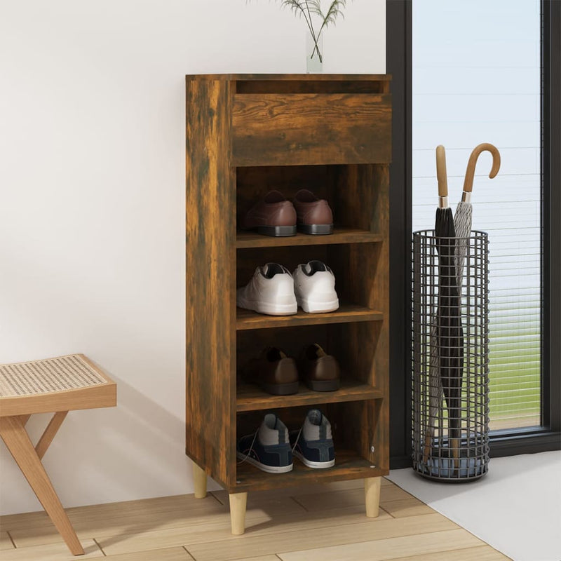 Schoenenkast 40X36X105 Cm Bewerkt Hout