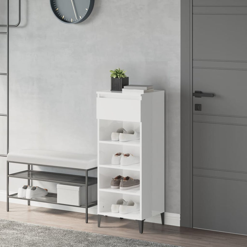 Schoenenrek 40X36X105 Cm Bewerkt Hout