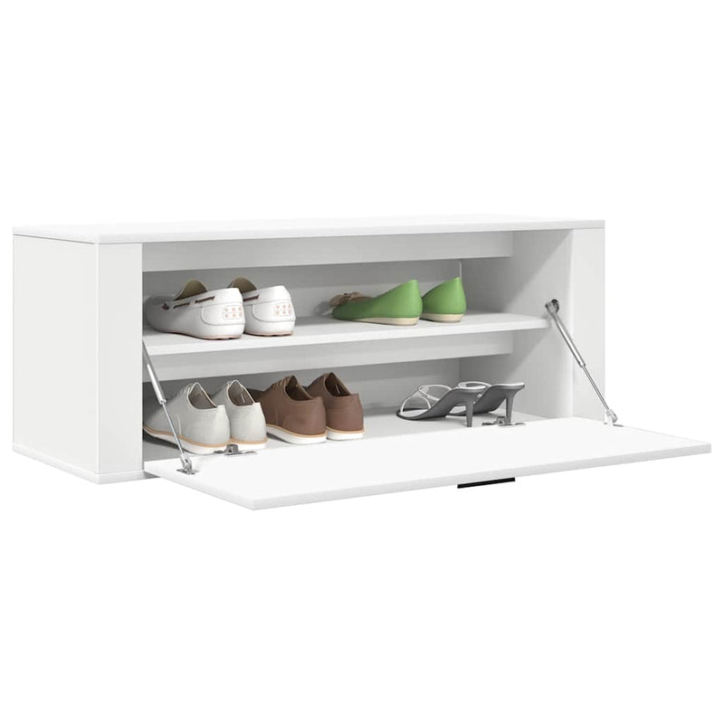 Wandschoenenkast 100X35X38 Cm Bewerkt Hout