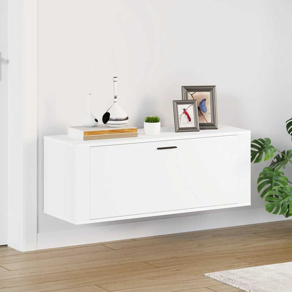 Wandschoenenkast 100X35X38 Cm Bewerkt Hout