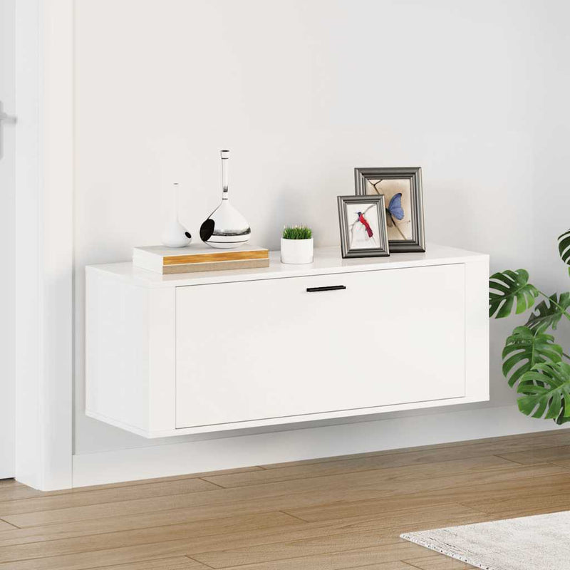 Wandschoenenkast 100X35X38 Cm Bewerkt Hout