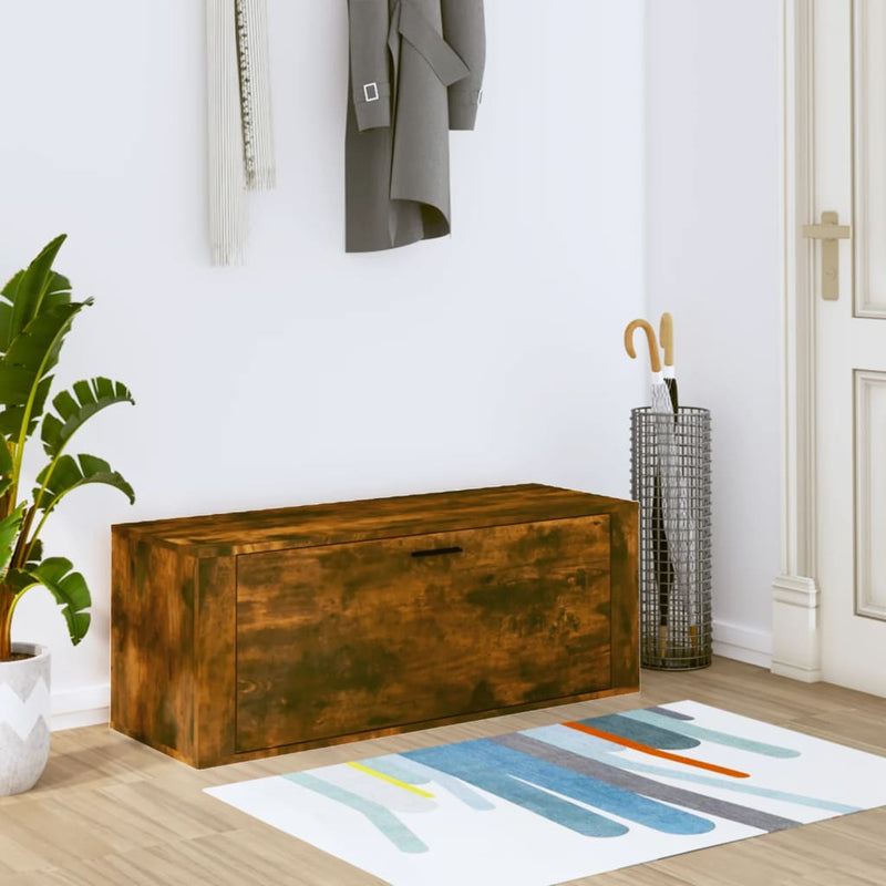Wandschoenenkast 100X35X38 Cm Bewerkt Hout