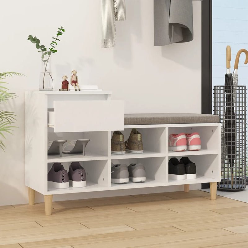 Schoenenkast 102X36X60 Cm Bewerkt Hout