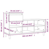 Schoenenkast 102X36X60 Cm Bewerkt Hout