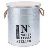 H&S Collection 3-Delige Opbergboxenset Met Touw Zink