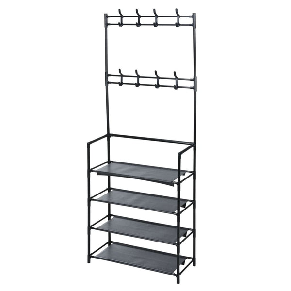 Storage Solutions Kledingrek Met 4 Schappen 60X26X155 Cm