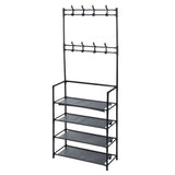 Storage Solutions Kledingrek Met 4 Schappen 60X26X155 Cm