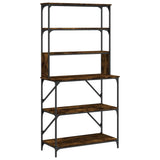 Bakkersrek 6-Laags 90X40X180 Cm Bewerkt Hout Kleur