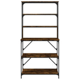 Bakkersrek 6-Laags 90X40X180 Cm Bewerkt Hout Kleur