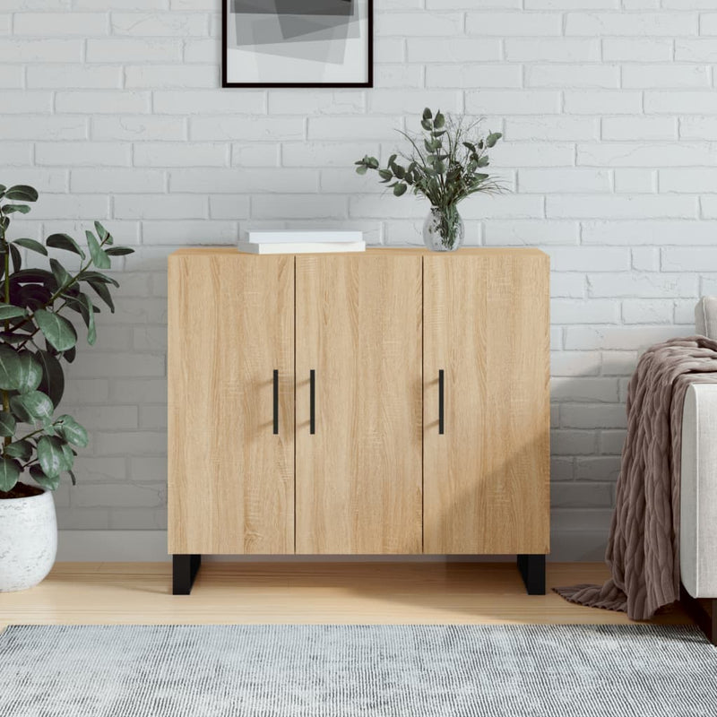 Dressoir 90 X 34 X 80 Cm Bewerkt Hout