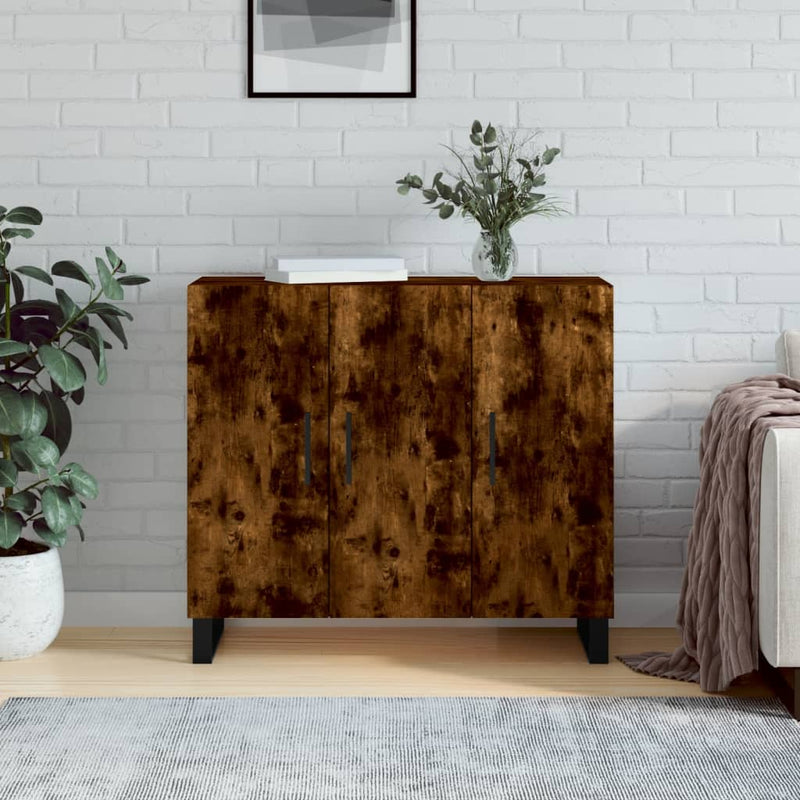 Dressoir 90 X 34 X 80 Cm Bewerkt Hout