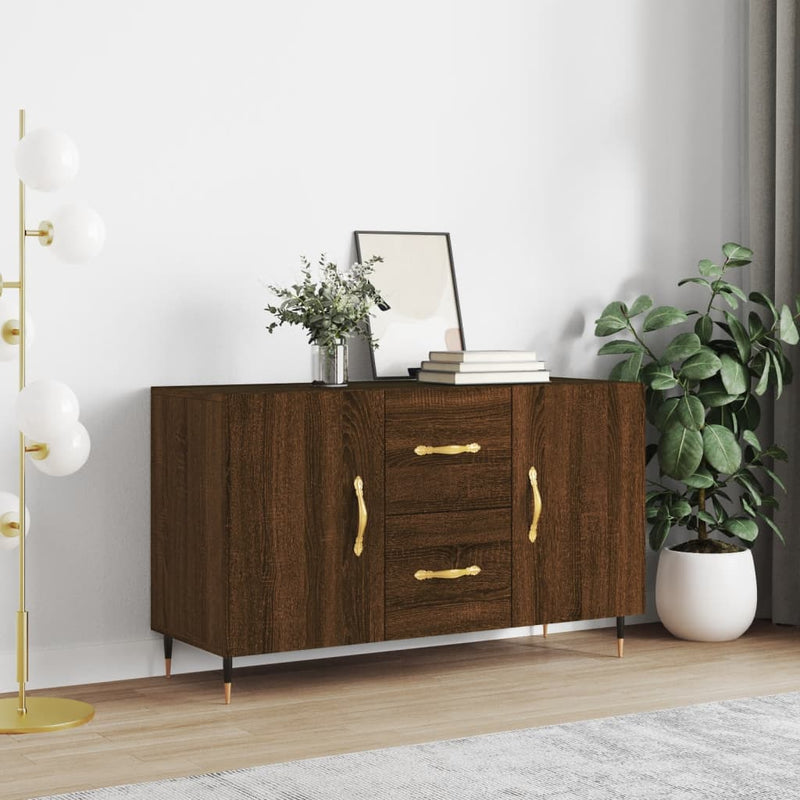 Dressoir Met Lade 100 X 36 X 60 Cm Bewerkt Hout