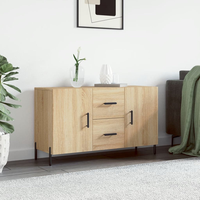 Dressoir Met Lade 100 X 36 X 60 Cm Bewerkt Hout