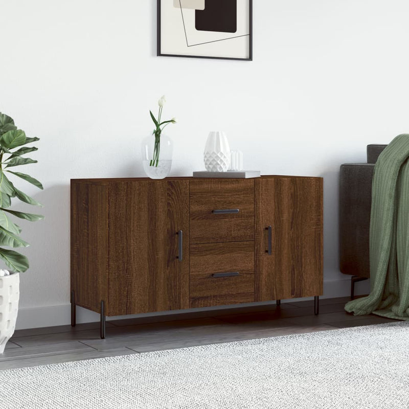 Dressoir Met Lade 100 X 36 X 60 Cm Bewerkt Hout