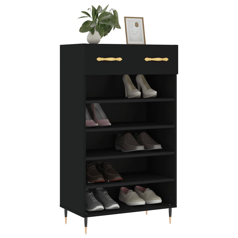 Schoenenkast 60X35X105 Cm Bewerkt Hout