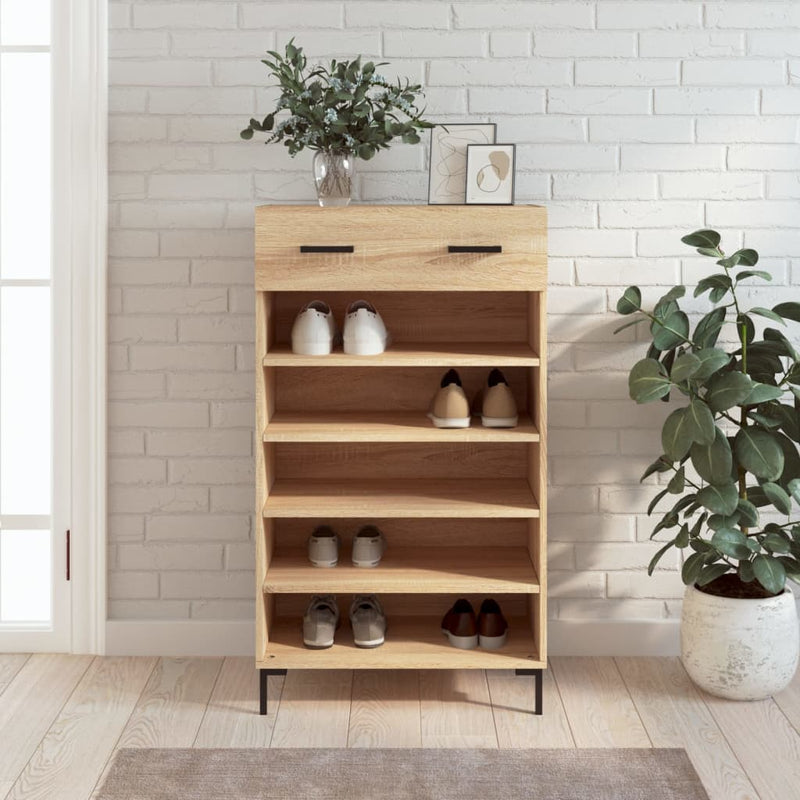Schoenenkast 60X35X105 Cm Bewerkt Hout