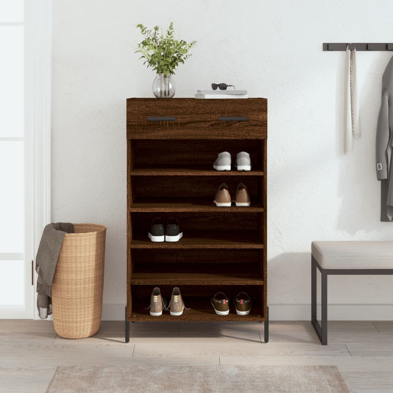 Schoenenkast 60X35X105 Cm Bewerkt Hout