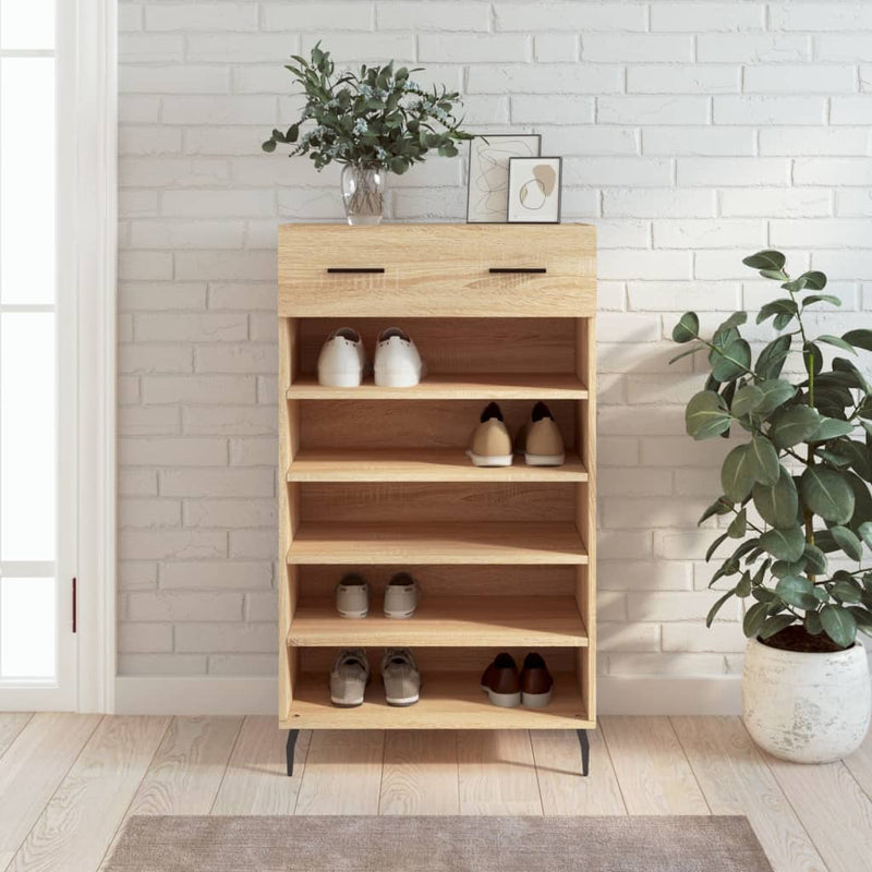 Schoenenkast 60X35X105 Cm Bewerkt Hout